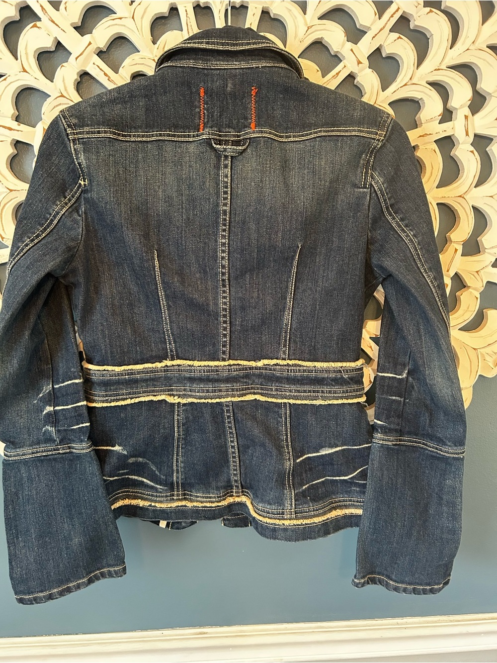Y2K Vintage BCBGirls  dark wash denim jacket  a double-breasted button front - Picture 6 of 6